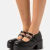 KOI FOOTWEAR Vegan Mura Double Strap Shoes - Plateaupumps - Black -Verfijnd Schoen Winkel 0483e9584517422ab79858187dc0a77c