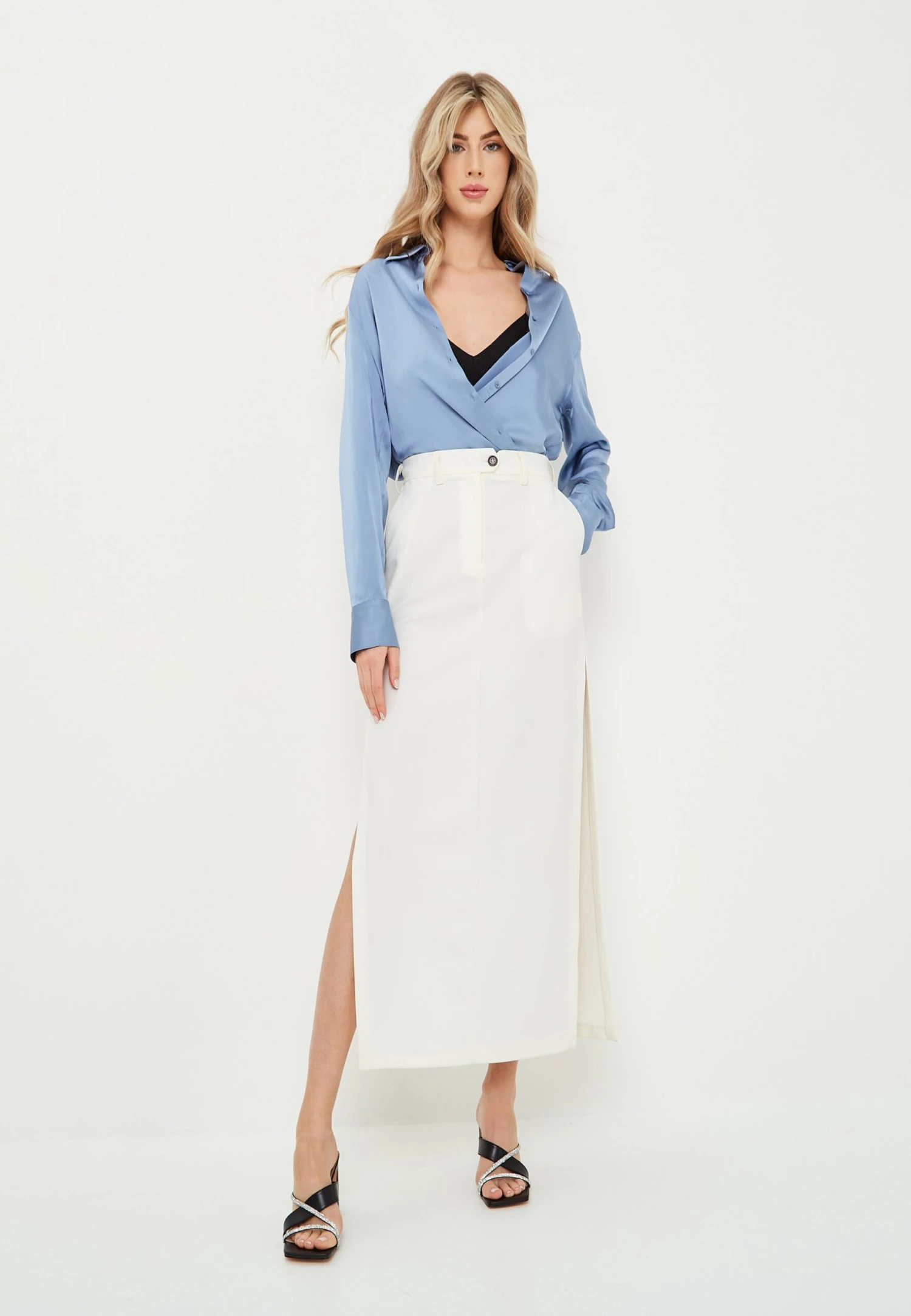 1659 - Cesare Gaspari High Heeled Sandals Leather High Heeled Sandals - Sandals - Cesare Gaspari - Muiltjes Met Hak - Black 5 1659 - Cesare Gaspari High Heeled Sandals Leather High Heeled Sandals - Sandals - Cesare Gaspari - Muiltjes Met Hak - Black - Afbeelding 3