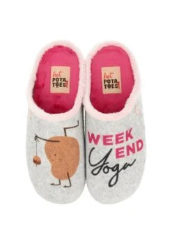 Hot Potatoes- Pantoffels - Grey -Verfijnd Schoen Winkel 283c8e9b41f34119acdaee33facb8e77