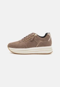 Geox Kency - Sneakers Laag - Dark Taupe -Verfijnd Schoen Winkel 4106ff6d46aa467598d0324527f139df
