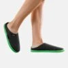 Giesswein Woolpops - Pantoffels - Anthrazit/Grün -Verfijnd Schoen Winkel 6b84f1b12b954fd795b295f79b53095a