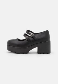 KOI FOOTWEAR Vegan Mura Double Strap Shoes - Plateaupumps - Black -Verfijnd Schoen Winkel 6b99848296d74122b2058fa4f82d44b5