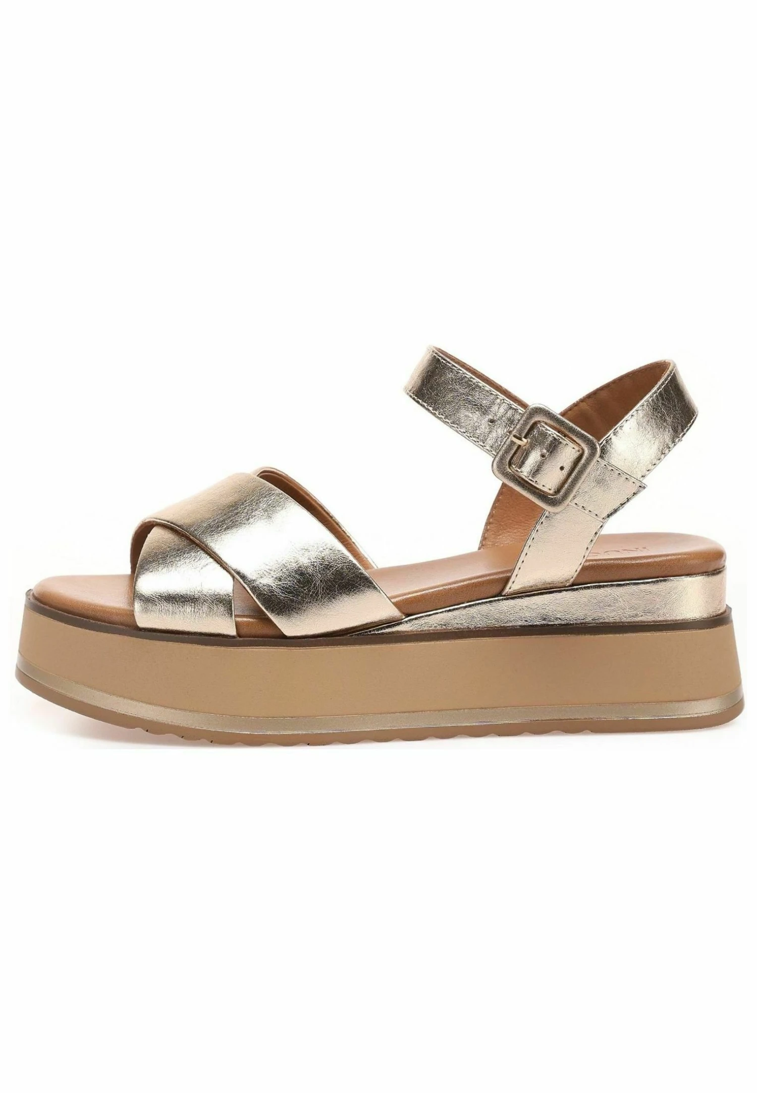 Inuovo Sandalen Met Sleehak - Gold Gld 4 Inuovo Sandalen Met Sleehak - Gold Gld - Afbeelding 2