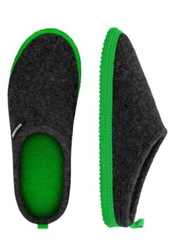 Giesswein Woolpops - Pantoffels - Anthrazit/Grün -Verfijnd Schoen Winkel 792816e3b8514c45a72818ac5dc5d193