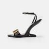 N°21 Sandalen Met Sleehak - Black