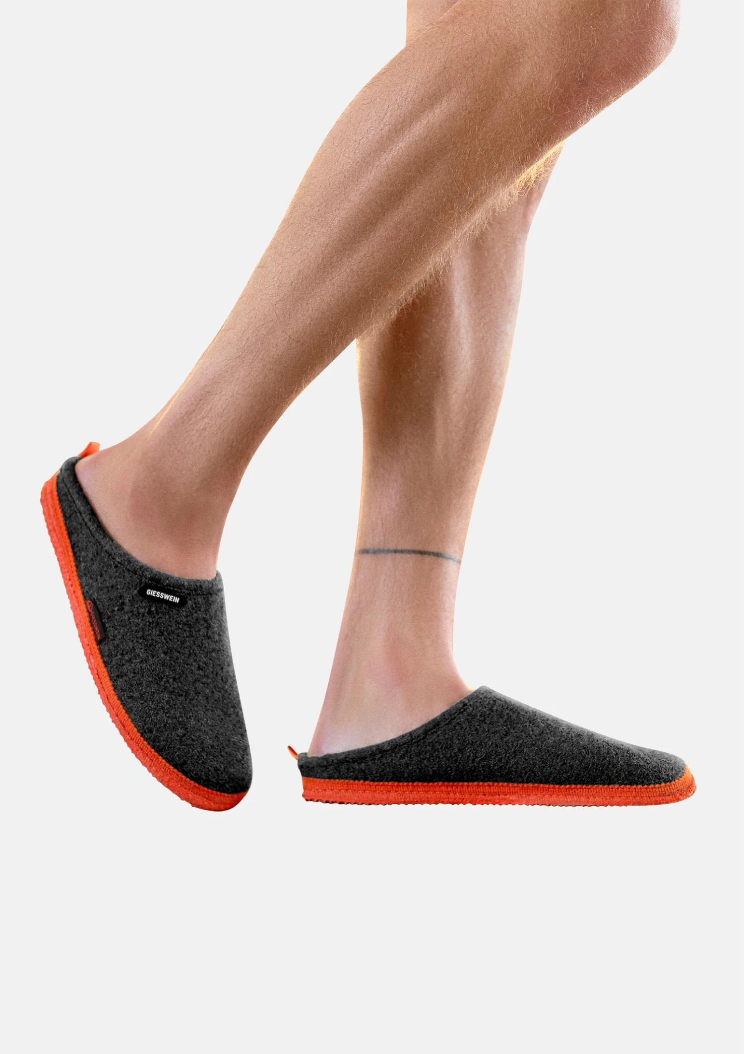 Giesswein Woolpops - Pantoffels - Anthrazit/Neonorange 4 Giesswein Woolpops - Pantoffels - Anthrazit/Neonorange - Afbeelding 2