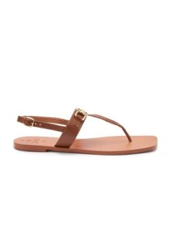 Next Toe Post With Metal Detail Regular Wide Fit - Teensandalen - Tan Brown