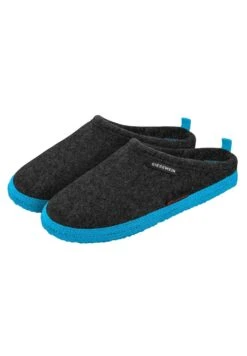 Giesswein Woolpops - Pantoffels - Anthrazit/Türkis -Verfijnd Schoen Winkel a4de7f7fe09747c197e50f98a72442ab