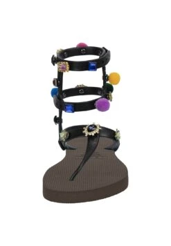 Mystique Pompom - Teensandalen - Coffee -Verfijnd Schoen Winkel bac0ccb1932f48d2afda5de6b70ad50c