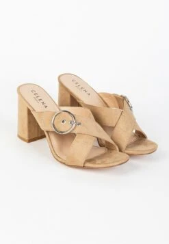 Chene - Muiltjes Met Hak - Light Brown -Verfijnd Schoen Winkel cc229b8274b549dd84ba73a8c85a62ff