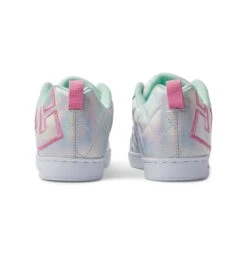 DC SHOES Court Graffik Se - Sneakers Laag - White/Metallic Silver/Pink -Verfijnd Schoen Winkel cc546e99f9c44430840df26addaf60f3