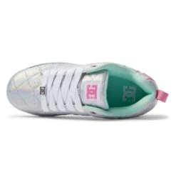 DC SHOES Court Graffik Se - Sneakers Laag - White/Metallic Silver/Pink -Verfijnd Schoen Winkel ea51c1f739b94fc8b79a546865a0a3a7