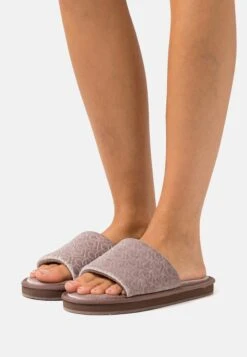 Calvin Klein Flatform Sandal Vel - Pantoffels - Deep Taupe