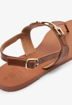 Next Toe Post With Metal Detail Regular Wide Fit - Teensandalen - Tan Brown -Verfijnd Schoen Winkel f50cf9aabe014dac9b24a8b87dab1ee3